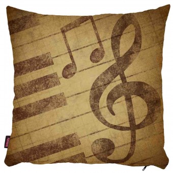 Müzik Desenli Yastık Kılıfı